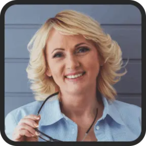 Emily K. satisfied with her wellness journey, showing improved balance and overall wellbeing